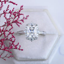 Load image into Gallery viewer, 3 Carat Giliarto Radiant Cut Moissanite Halo Engagement Ring