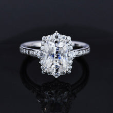 Load image into Gallery viewer, 3 Carat Giliarto Radiant Cut Moissanite Halo Engagement Ring
