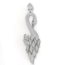 Load image into Gallery viewer, 3 CTW Diamond Swan 18K White Gold Pendant