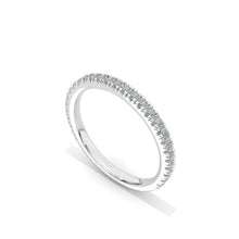 Load image into Gallery viewer, 14K Solid Gold Eternity Band Set With Micro Pave Moissanite | 14K Weddings Bands | Thin Band | Stacking Ring