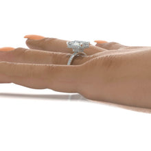 Load image into Gallery viewer, 4 Carat Giliarto Emerald Cut Moissanite Double Hidden Halo Engagement Ring