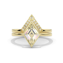 Load image into Gallery viewer, 2.5 Carat Kite Moissanite Engagement Ring. 2.5CT Fancy Kite Shape Moissanite Ring Set