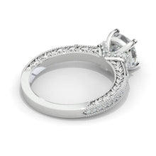 Load image into Gallery viewer, 2 Carat Cushion Cut Vintage Style Giliarto Moissanite White Gold Engagement Ring