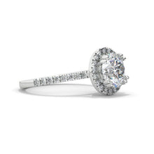 Load image into Gallery viewer, 2 Carat Giliarto Moissanite Halo Gold Engagement Promissory Ring