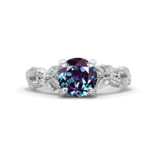 Load image into Gallery viewer, 2 Carat Floral Celtic Alexandrite Engagement Ring