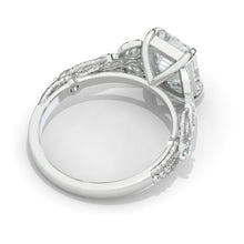 Load image into Gallery viewer, 3 Carat Emerald Cut ''Queen of the North'' Gothic Alexandrite Engagement Ring