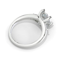 Load image into Gallery viewer, 3 Carat Oval Celtic Style Genuine Aquamarine 14K White Gold Engagement Promissory Ring