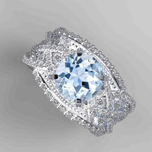 Load image into Gallery viewer, "Infinitely Yours" Aquamarine Engagement Ring
