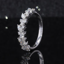 Load image into Gallery viewer, 4Ct Moissanite Engagement Ring Halo Radiant Cut Moissanite Engagement Ring, 10x8mm Radiant Cut Moissanite Engagement Ring with Eternity band
