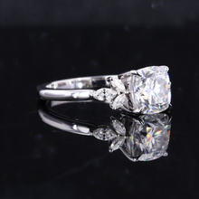 Load image into Gallery viewer, 2 Carat Cushion Cut Giliarto Moissanite Diamond White Gold Engagement Ring