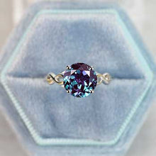 Load image into Gallery viewer, Giliarto 2 Carat Alexandrite Stone 14K White Wedding Gold Ring
