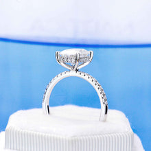 Load image into Gallery viewer, 2 Carat Giliarto Radiant Moissanite Hidden Halo Engagement 14K White Gold Ring