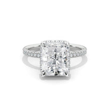 Load image into Gallery viewer, 4 Carat Giliarto Radiant Cut Moissanite Double Hidden Halo Engagement Ring