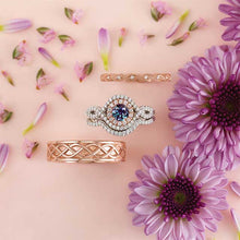 Load image into Gallery viewer, 14K Gold 1.0 Carat Forever One Alexandrite 1/3 CTW Diamond Engagement Ring