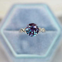 Load image into Gallery viewer, 3 Carat Alexandrite Stone Celtic 14K White Gold Ring