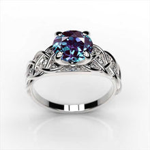 Load image into Gallery viewer, Alexandrite Gold Giliarto 14K White Gold Engagement Ring