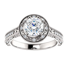 Load image into Gallery viewer, 14K Gold 6.5mm Round  Moissanite 1/4 CTW Moissanite Engagement Ring