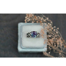 Load image into Gallery viewer, 2 Carat Alexandrite Like Stone Stones in 14K White Rose Yellow Gold Engagement Ring Anniversary Promissory Ring