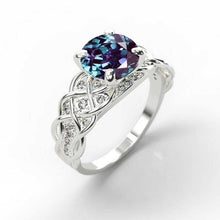 Load image into Gallery viewer, 2 Carat Alexandrite Engagement Rind 14K White Gold