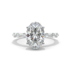Load image into Gallery viewer, 3ct Classic Oval Engagement Ring. 14K Gold Solitaire ring. Oval Cut Ring. Moissanite Wedding Ring Anniversary ring, Vintage royal Style