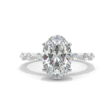 Load image into Gallery viewer, 3ct Classic Oval Engagement Ring. 14K Gold Solitaire ring. Oval Cut Ring. Moissanite Wedding Ring Anniversary ring, Vintage royal Style