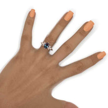 Load image into Gallery viewer, 2 Carat Oval Alexandrite Vintage Engagement Rose Gold Ring, Vintage Marquise Cut Rose Gold Ring, 2ct Oval Rope Shank Ring