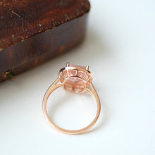 Load image into Gallery viewer, 3 Carat Alexandrite Ring, Alexandrite Engagement Ring, Rose Gold Alexandrite Ring, Elongated Cushion Cut Engagement Ring, Halo Alexandrite Ring