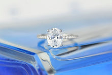 Load image into Gallery viewer, 2 Carat Oval Swarovski Gem Engagement Ring