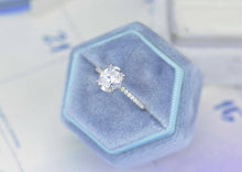 Load image into Gallery viewer, 2 Carat Oval Swarovski Gem Engagement Ring