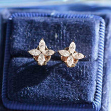 Load image into Gallery viewer, Marquise Cut Moissanite 14K Gold Earring Studs