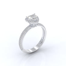 Load image into Gallery viewer, ''Carmen'' Heart Halo Moissanite 14K Gold Moissanite Engagement Ring