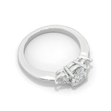 Load image into Gallery viewer, 1 Carat Oval Giliarto Three Stone Alexandrite 14K Gold Engagement Promissory Ring