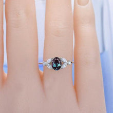 Load image into Gallery viewer, Oval Alexandrite Engagement Ring Set