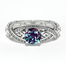 Load image into Gallery viewer, 1.0 Carat Alexandrite Engagement Ring