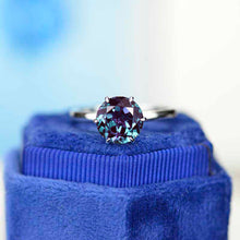 Load image into Gallery viewer, 3 Carat Alexandrite Stone 14K White Six Prong Promissory Gold Ring