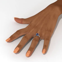 Load image into Gallery viewer, 2 Carat Alexandrite Heart Symbol 14K Gold Engagement Ring