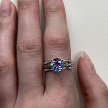 Load image into Gallery viewer, Alexandrite Engagement Eternity Rings Eternity Set