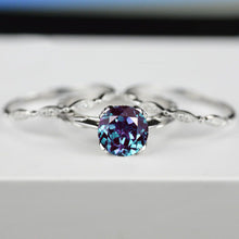 Load image into Gallery viewer, Alexandrite Engagement Eternity Rings Eternity Set