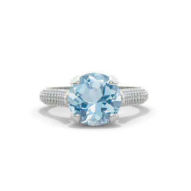 Orion 2.6 Carat Genuine Aquamarine Engagement Ring