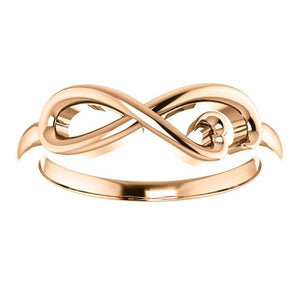 Infinity-Inspired Heart Ring 14K Gold - Giliarto