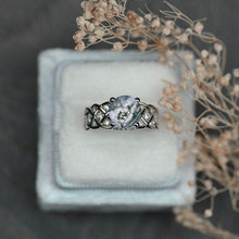 Load image into Gallery viewer, 2.0 Carat Genuine Moss Agate Engagement White Gold Ring
