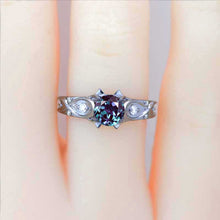 Load image into Gallery viewer, 14K Black Gold Alexandrite Celtic Engagement Ring
