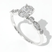 Load image into Gallery viewer, 1 Carat Oval Giliarto Moissanite 14K Gold Engagement Promissory Ring
