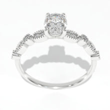 Load image into Gallery viewer, 1 Carat Oval Giliarto Moissanite 14K Gold Engagement Promissory Ring
