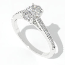 Load image into Gallery viewer, 1 Carat Oval Giliarto Moissanite Gold Engagement Promissory Ring
