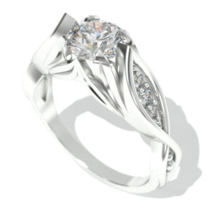 1.0 Carat ''Queen of the North'' Celtic Moissanite Engagement Ring