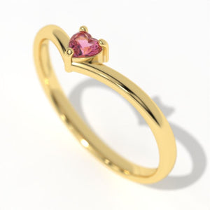 Giliarto Pink Sapphire Gold Promissory Ring