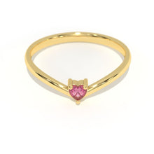 Load image into Gallery viewer, Giliarto Pink Sapphire Gold Promissory Ring
