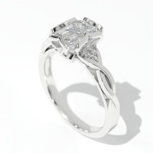 2.0 Carat Giliarto Emerald Cut Gold Engagement Ring