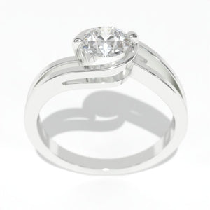 0.7 Carat Diamond White Gold Engagement Ring